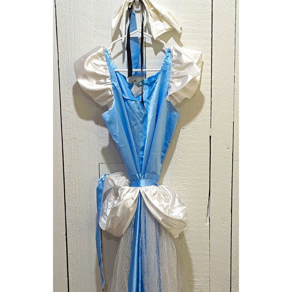 Disney Princess Cinderella Deluxe Adult Women’s Costume Dress, Blue/White Size M